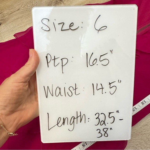 NWT Alice + Olivia Raspberry Pink Sleeveless Silk Chiffon Mini Dress size 6 - Picture 11 of 11